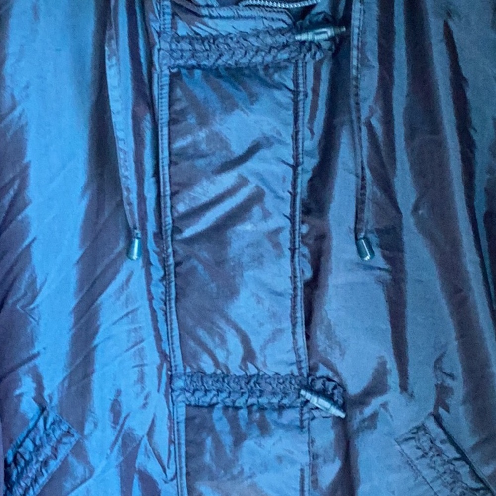 Mainframe Detailed Teal Hooded Cozy Coat View 3